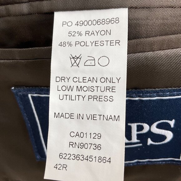 CHAPS Ralph Lauren Blazer  Men‎ 42R Brown Beige Classic Career Jacket - Picture 8 of 15